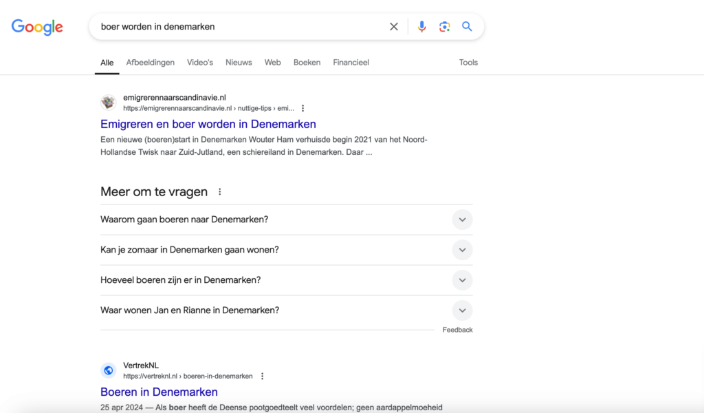 Nummer 1 positie in Google